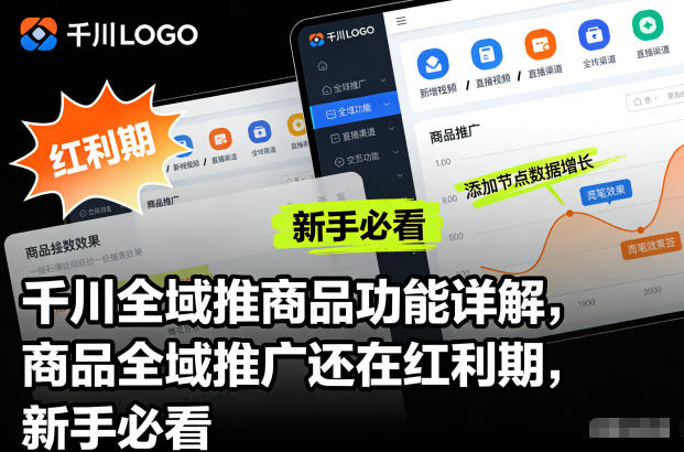 千川全域推商品功能详解,商品全域推广还在红利期,新手必看-汉兴项目网创资源网