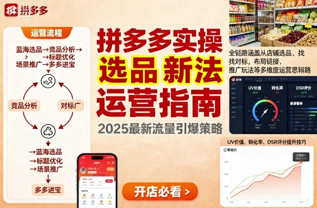 王校长9月12拼多多实操新玩法，全链路涵盖从店铺选品、找对标，布局链接，推广玩法等多维度运营思路-汉兴项目网创资源网