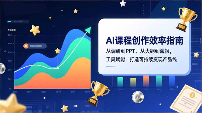 AI课程创作效率指南，从调研到PPT、从大纲到海报，工具赋能，打造可持续变现产品线-汉兴项目网创资源网
