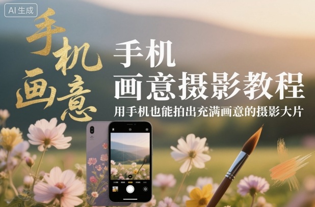 手机画意摄影教程，用手机也能拍出充满画意的摄影大片-汉兴项目网创资源网