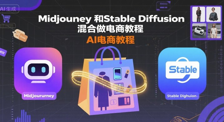 Midjourney和Stable Diffusion混合做电商教程-ai电商教程-汉兴项目网创资源网