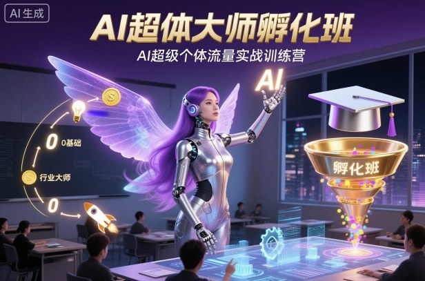 AI超体大师孵化班，AI超级个体流量实战训练营-汉兴项目网创资源网