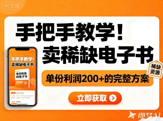 手把手教学!在小红书卖稀缺电子书,单份利润2张+的完整方案-汉兴项目网创资源网