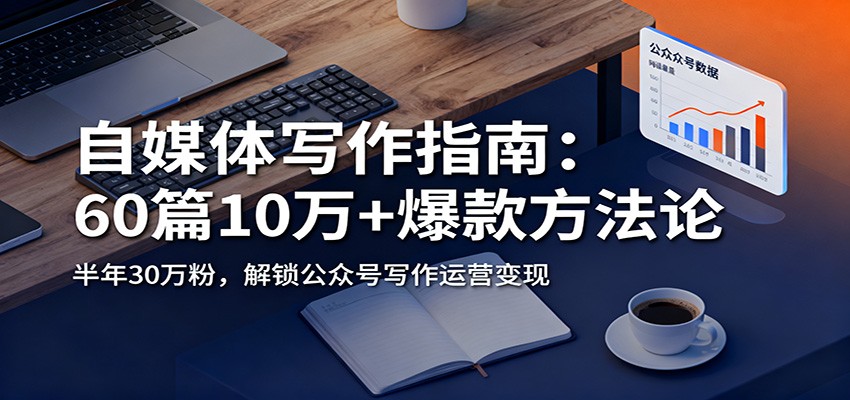 自媒体写作指南：60篇10万+爆款方法论，半年30万粉，解锁公众号写作运营变现-汉兴项目网创资源网