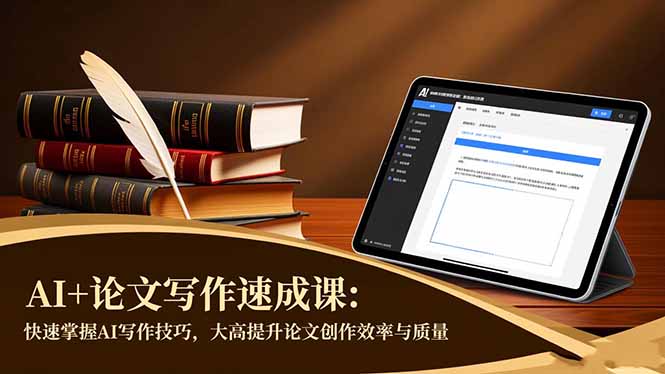 AI+论文写作速成课:快速掌握AI写作技巧,大幅提升论文创作效率与质量-汉兴项目网创资源网
