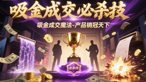 吸金成交必杀技,吸金成交魔法-产品销冠天下-汉兴项目网创资源网
