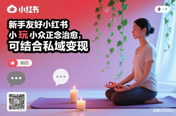 新手友好小红书小众正念治愈,玩法简单,可结合私域变现-汉兴项目网创资源网