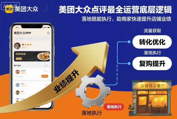 美团大众点评最全运营底层逻辑，落地就能执行，助商家快速提升店铺业绩-汉兴项目网创资源网