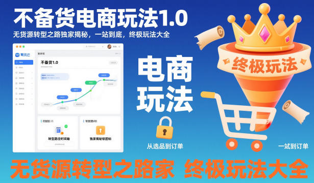 不备货电商玩法1.0，​无货源转型之路独家揭秘，一站到底，终极玩法大全-汉兴项目网创资源网