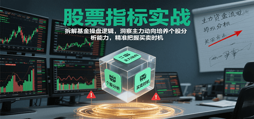 股票指标实战，基金操盘逻辑拆解，洞察主力动向培养个股分析能力把握买卖时机(更新)-汉兴项目网创资源网