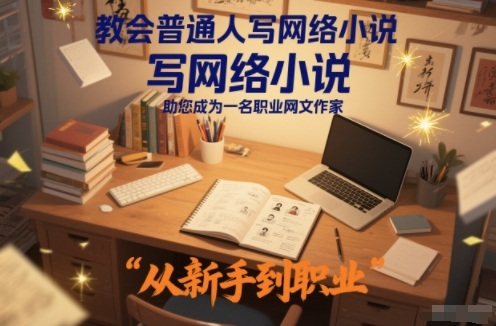 教会普通人写网络小说，助您成为一名职业网文作家-汉兴项目网创资源网